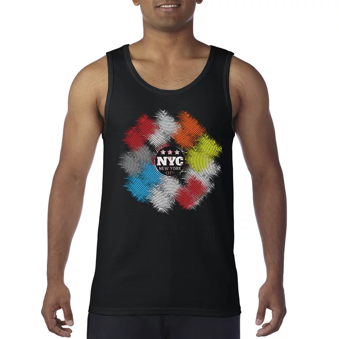 NYC New York City Vinyl Record Tank Top