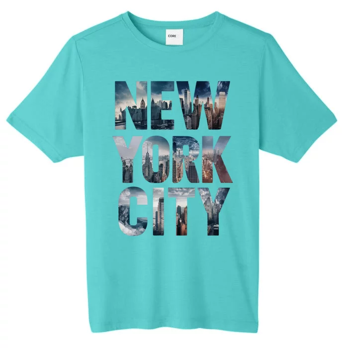 New York City New York City Skylines Statue Of Liberty Meaningful Gift ChromaSoft Performance T-Shirt