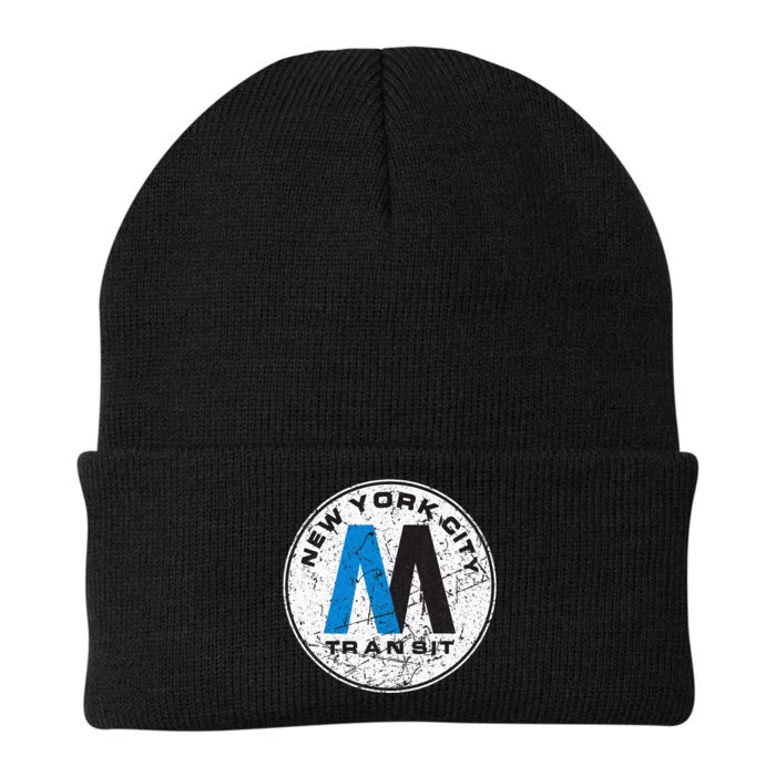 New York City Transit Mta Train Retro New York Knit Cap Winter Beanie