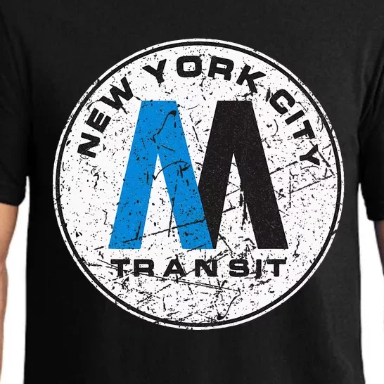 New York City Transit Mta Train Retro New York Pajama Set