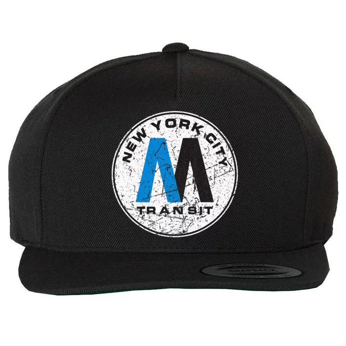 New York City Transit Mta Train Retro New York Wool Snapback Cap