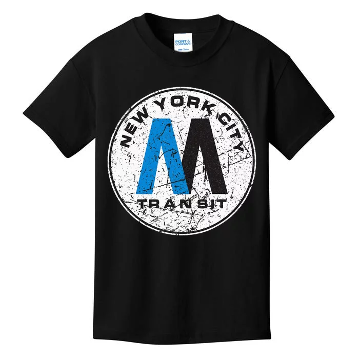 New York City Transit Mta Train Retro New York Kids T-Shirt