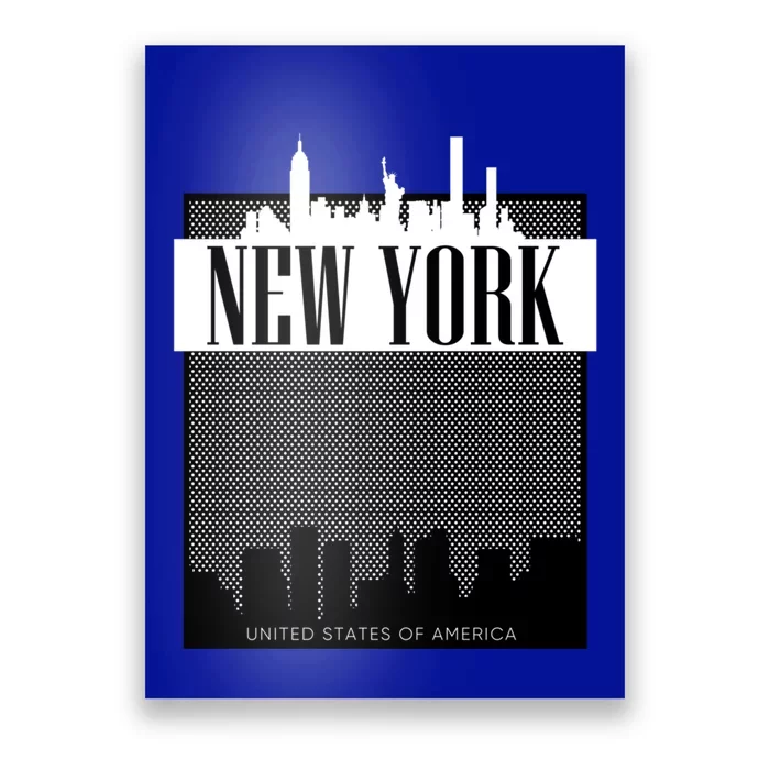 New York City Outfit Fashion Illustration Graphic Skyline Meaningful Gift Poster