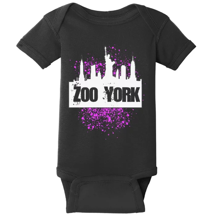 New York City Nyc 5 Boroughs Big Apple Skyline Zoo York Baby Bodysuit