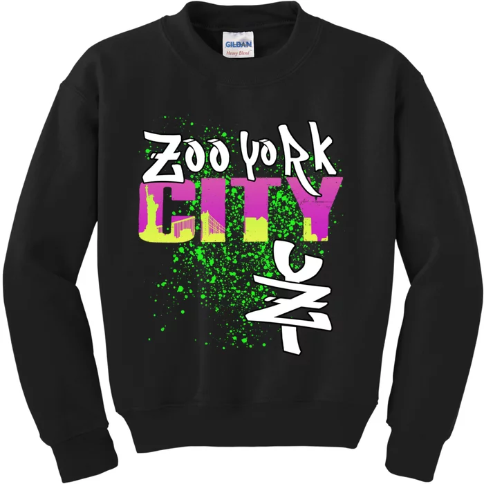 New York City Nyc 5 Boroughs Big Apple Skyline Zoo York Kids Sweatshirt