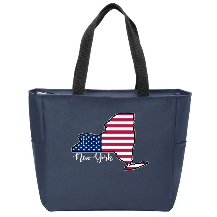 New York City United States Map Zip Tote Bag