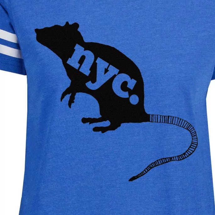 New York City Nyc Rat Logo Enza Ladies Jersey Football T-Shirt