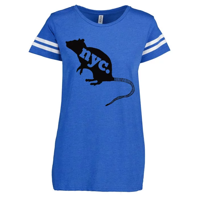 New York City Nyc Rat Logo Enza Ladies Jersey Football T-Shirt