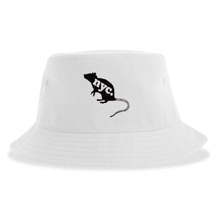 New York City Nyc Rat Logo Sustainable Bucket Hat