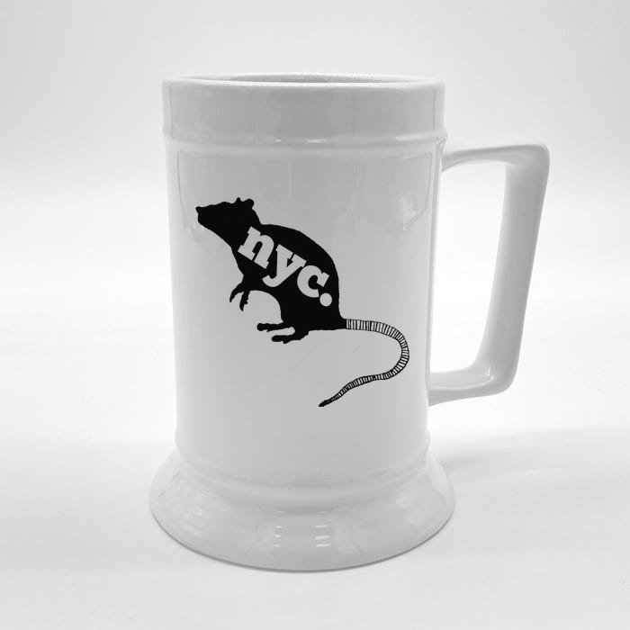 New York City Nyc Rat Logo Front & Back Beer Stein