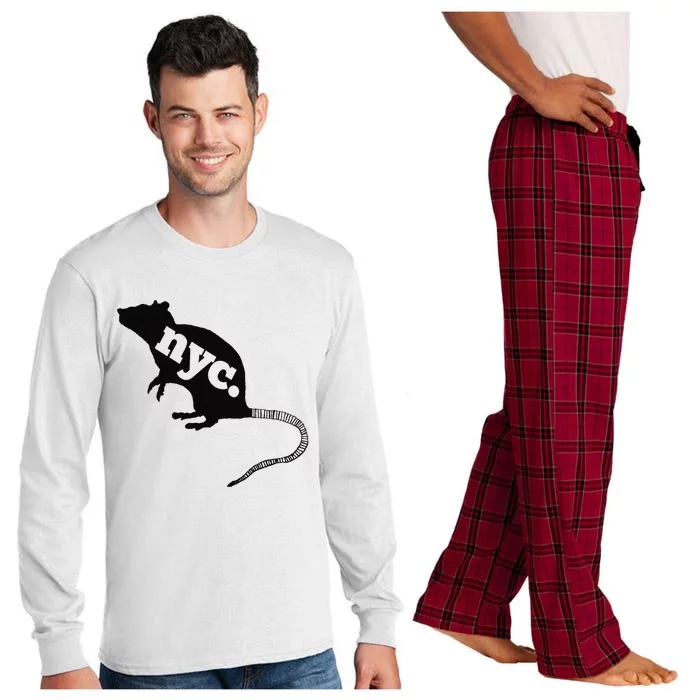 New York City Nyc Rat Logo Long Sleeve Pajama Set