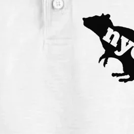 New York City Nyc Rat Logo Dry Zone Grid Performance Polo