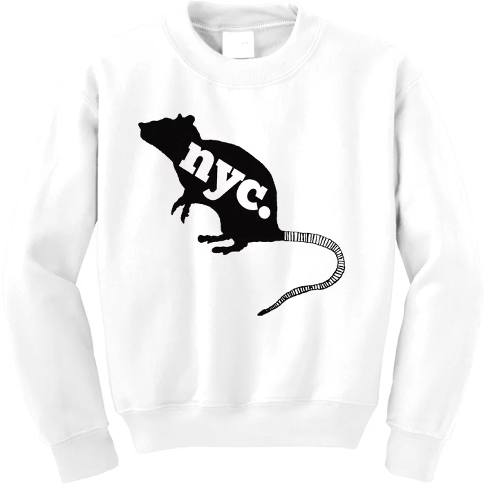 New York City Nyc Rat Logo Kids Sweatshirt