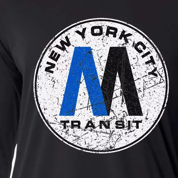 New York City Transit Mta Train Retro New York Cooling Performance Long Sleeve Crew