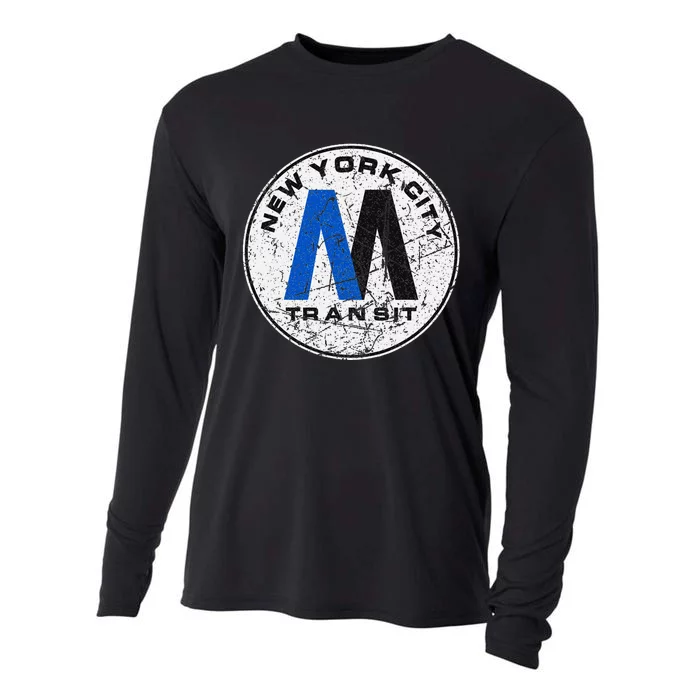 New York City Transit Mta Train Retro New York Cooling Performance Long Sleeve Crew