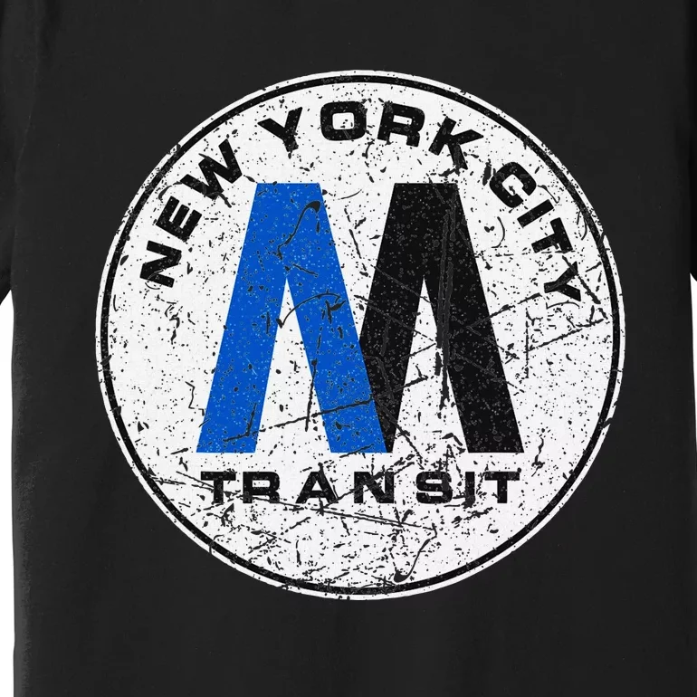 New York City Transit Mta Train Retro New York Premium T-Shirt