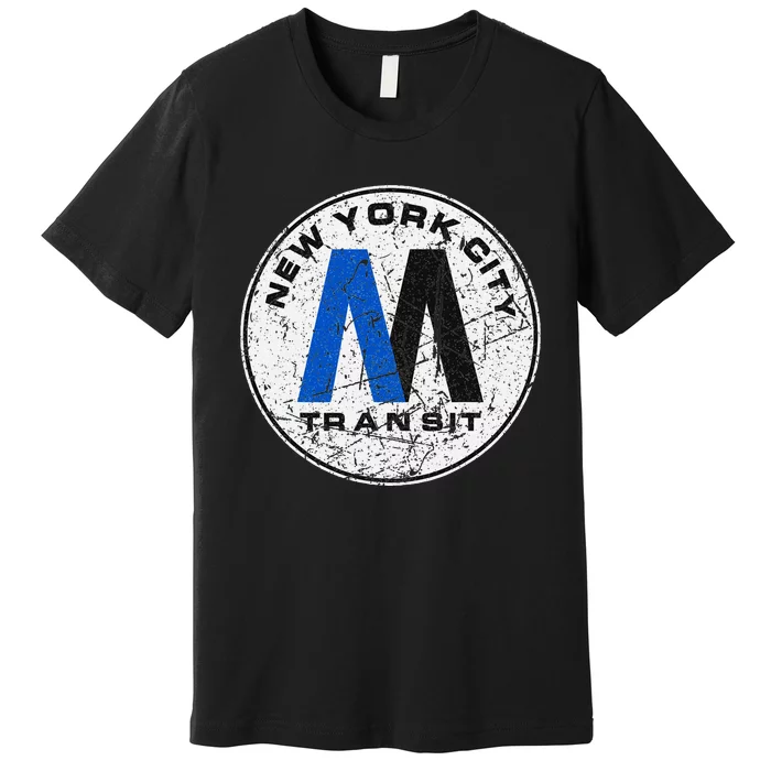 New York City Transit Mta Train Retro New York Premium T-Shirt