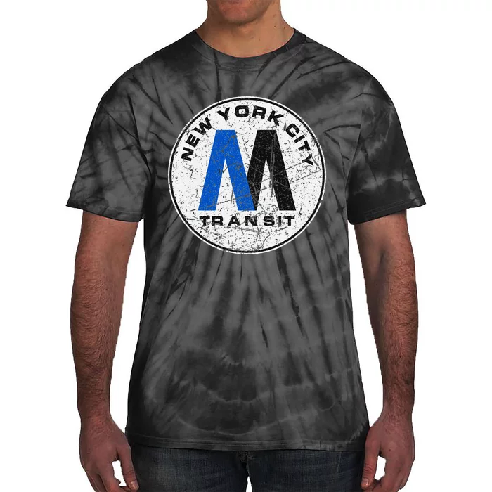 New York City Transit Mta Train Retro New York Tie-Dye T-Shirt