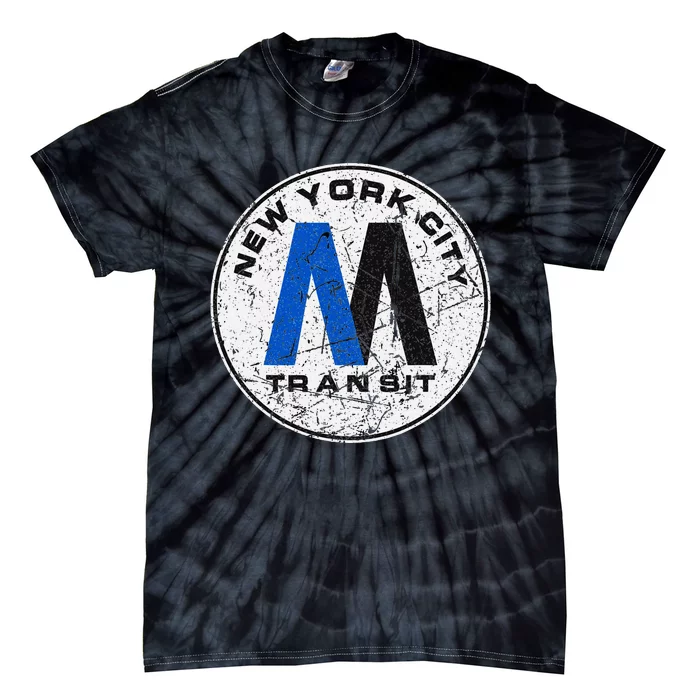 New York City Transit Mta Train Retro New York Tie-Dye T-Shirt