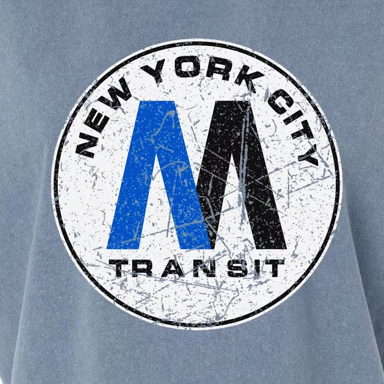 New York City Transit Mta Train Retro New York Garment-Dyed Women's Muscle Tee