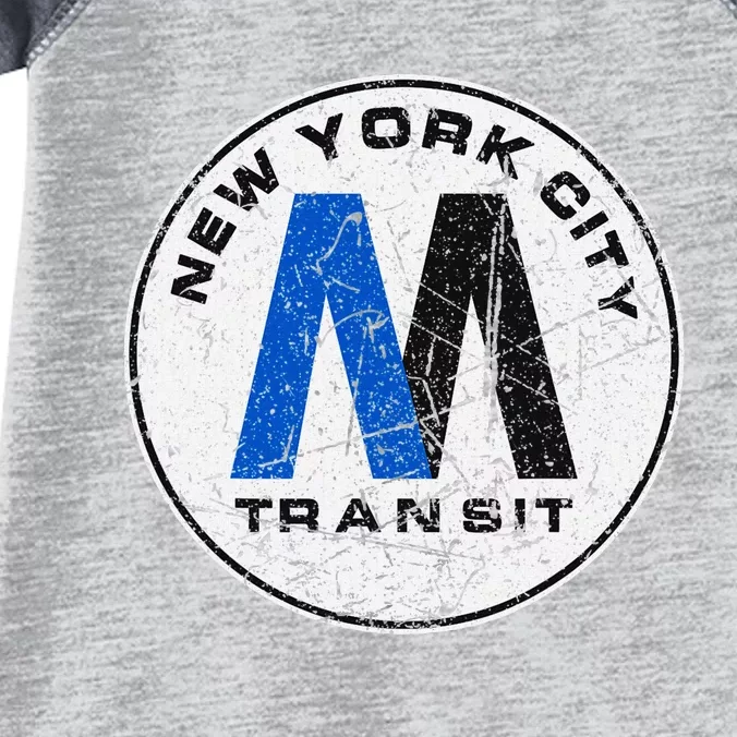 New York City Transit Mta Train Retro New York Infant Baby Jersey Bodysuit