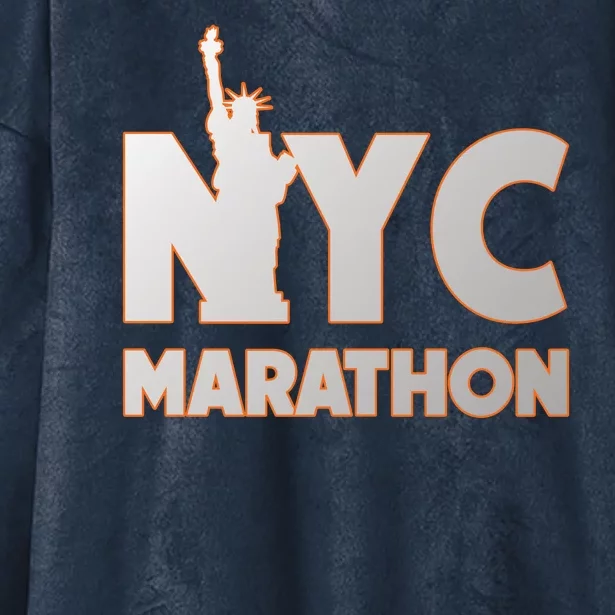 New York City Marathon Hooded Wearable Blanket