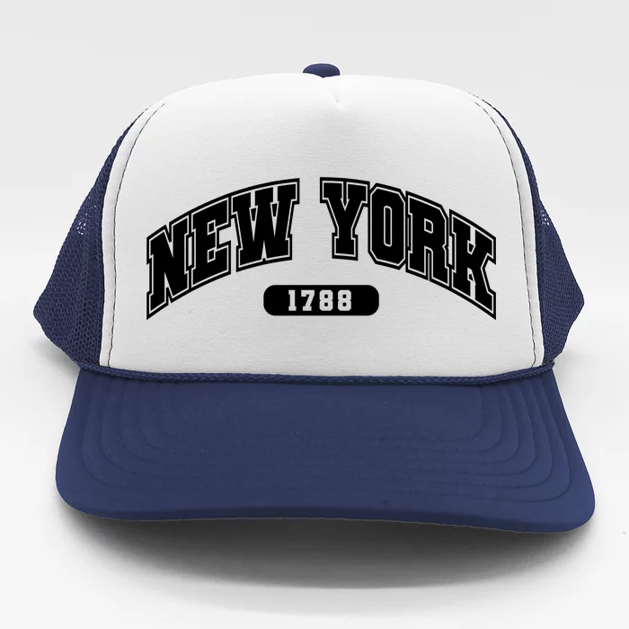 New York Collegiate Style 1788 Trucker Hat