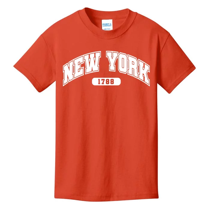 New York Collegiate Style 1788 Kids T-Shirt