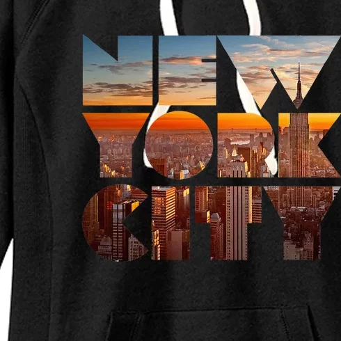 New York City Skyline Nyc Ny City Women's Fleece Hoodie