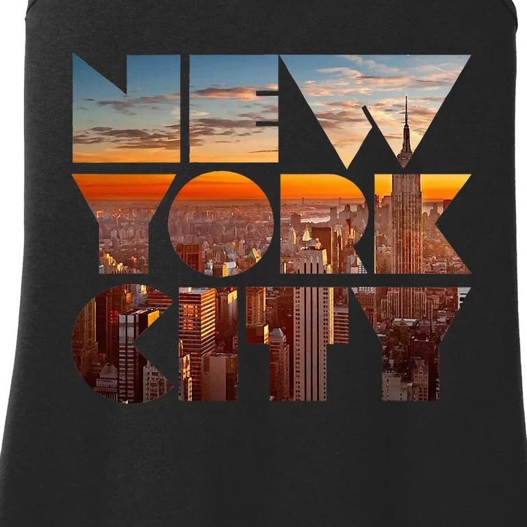 New York City Skyline Nyc Ny City Ladies Essential Tank