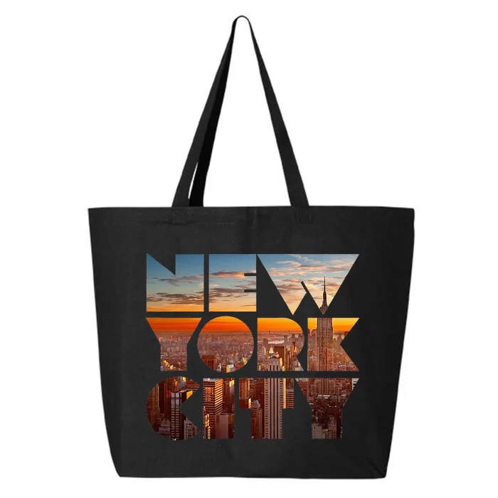 New York City Skyline Nyc Ny City 25L Jumbo Tote