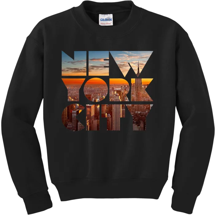 New York City Skyline Nyc Ny City Kids Sweatshirt