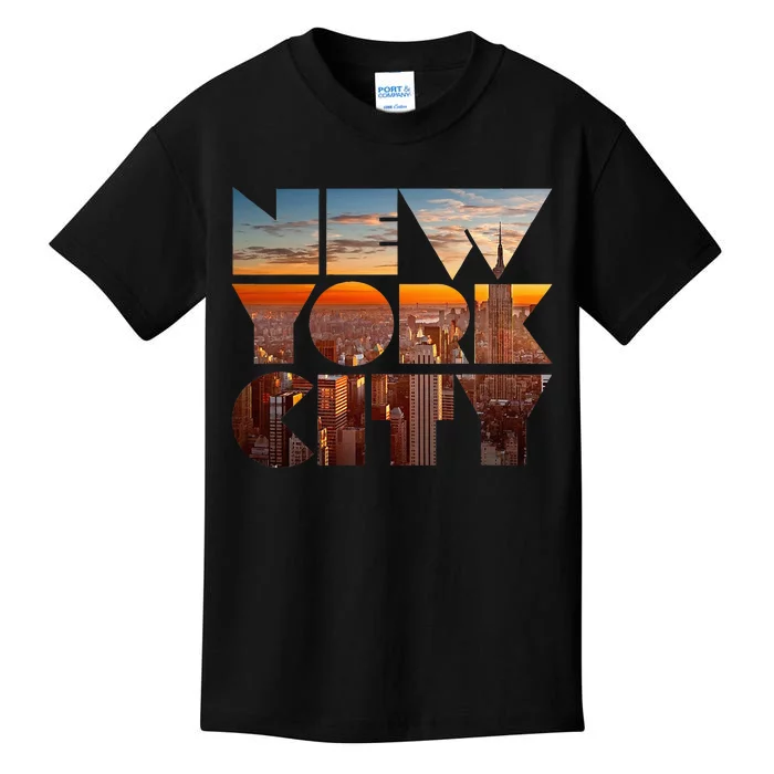 New York City Skyline Nyc Ny City Kids T-Shirt