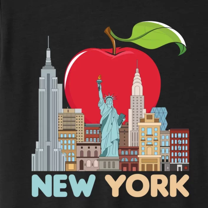 New York City Skyline Gift Big Apple State Souvenir Nyc ChromaSoft Performance T-Shirt