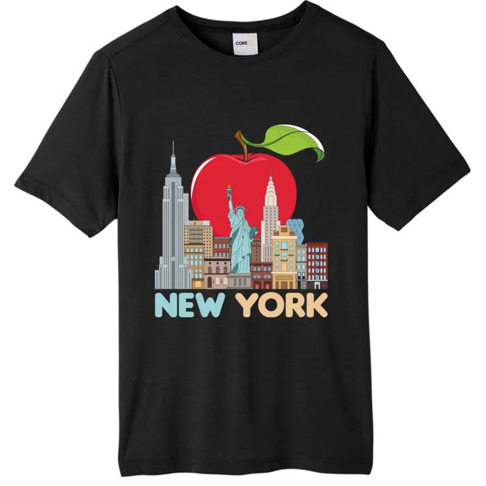 New York City Skyline Gift Big Apple State Souvenir Nyc ChromaSoft Performance T-Shirt