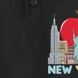 New York City Skyline Gift Big Apple State Souvenir Nyc Dry Zone Grid Performance Polo