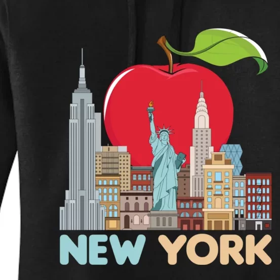 New York City Skyline Gift Big Apple State Souvenir Nyc Women's Pullover Hoodie