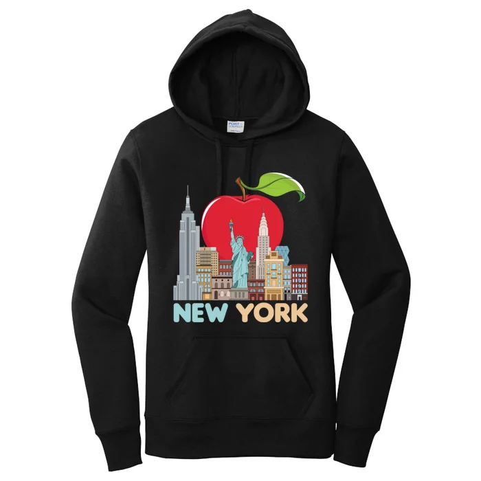 New York City Skyline Gift Big Apple State Souvenir Nyc Women's Pullover Hoodie