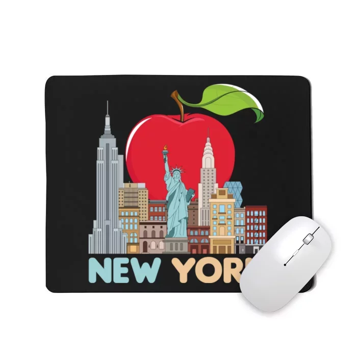 New York City Skyline Gift Big Apple State Souvenir Nyc Mousepad