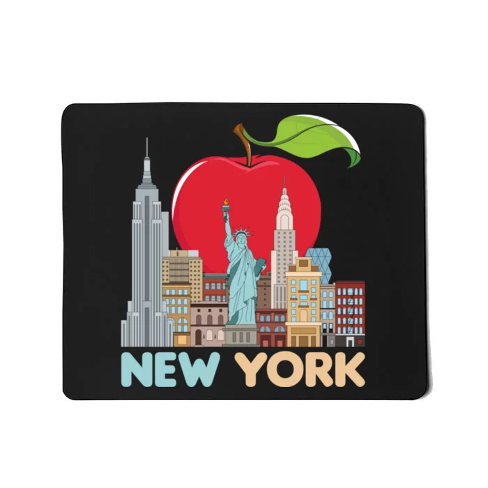 New York City Skyline Gift Big Apple State Souvenir Nyc Mousepad