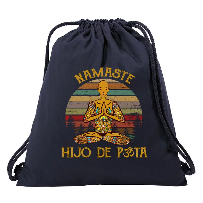 Namaste Yoga Cute Gift Funny Gift Drawstring Bag