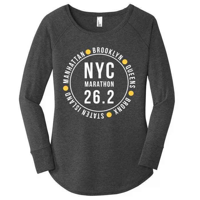 New York City Nyc Marathon Women's Perfect Tri Tunic Long Sleeve Shirt