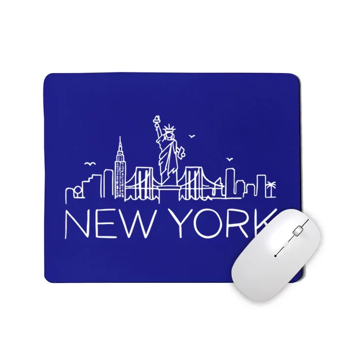 New York City New York City Skylines Statue Of Liberty Gift Mousepad