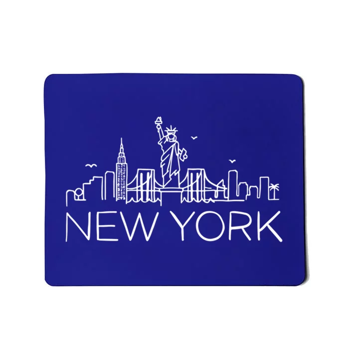 New York City New York City Skylines Statue Of Liberty Gift Mousepad