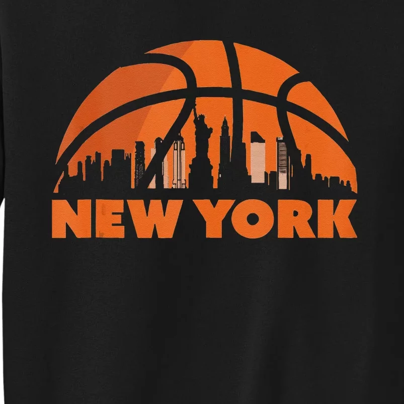 New York City Skyline New York Basketball Fan Jersey Tall Sweatshirt