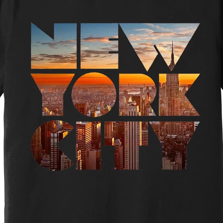 New York City Skyline Nyc Ny City Premium T-Shirt