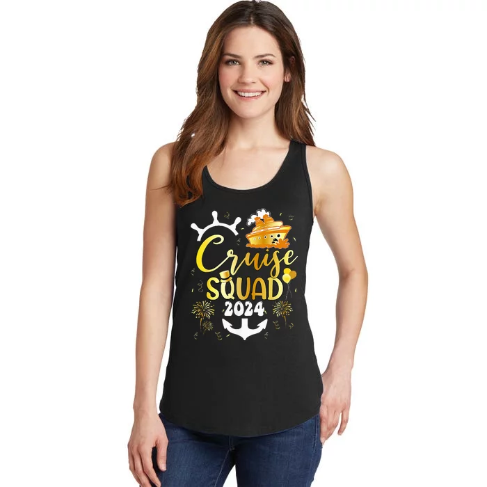 New Year Cruise Squad 2024 NYE Party Family Vacation Trip Ladies Essential Tank