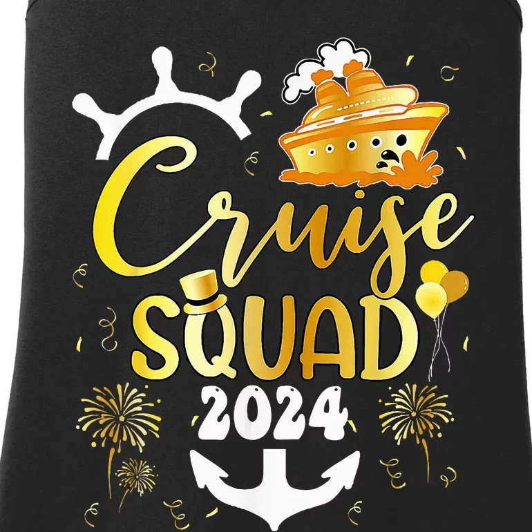 New Year Cruise Squad 2024 NYE Party Family Vacation Trip Ladies Essential Tank