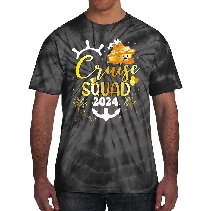 New Year Cruise Squad 2024 NYE Party Family Vacation Trip Tie-Dye T-Shirt