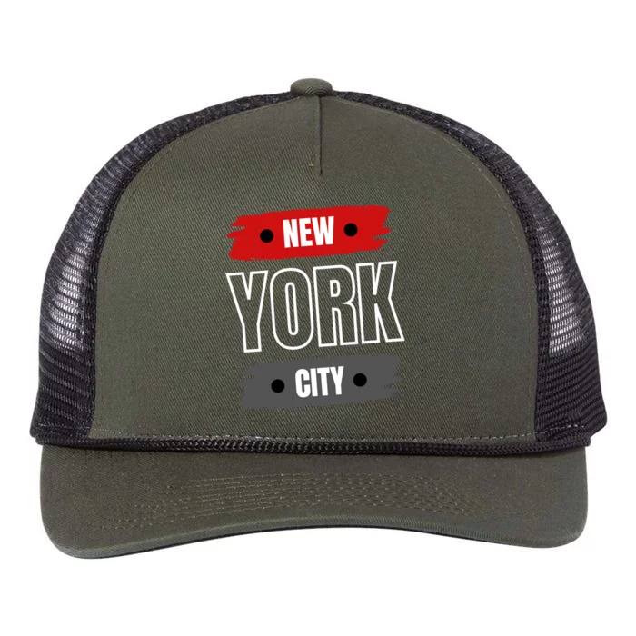 New York City Logo Retro Rope Trucker Hat Cap